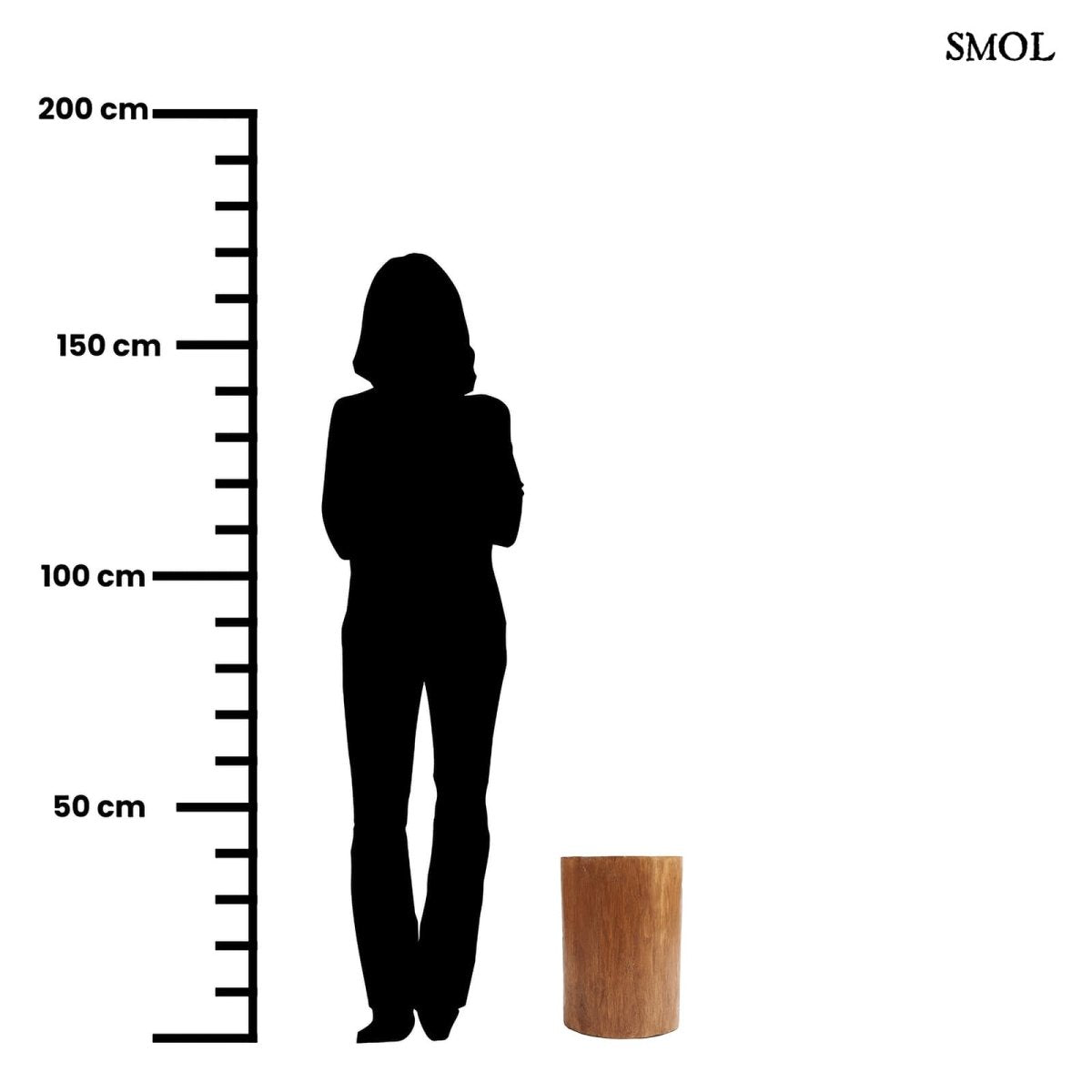 Kisasztal és ülőke - teakfa, 40 cm | TRIBE - SMOL