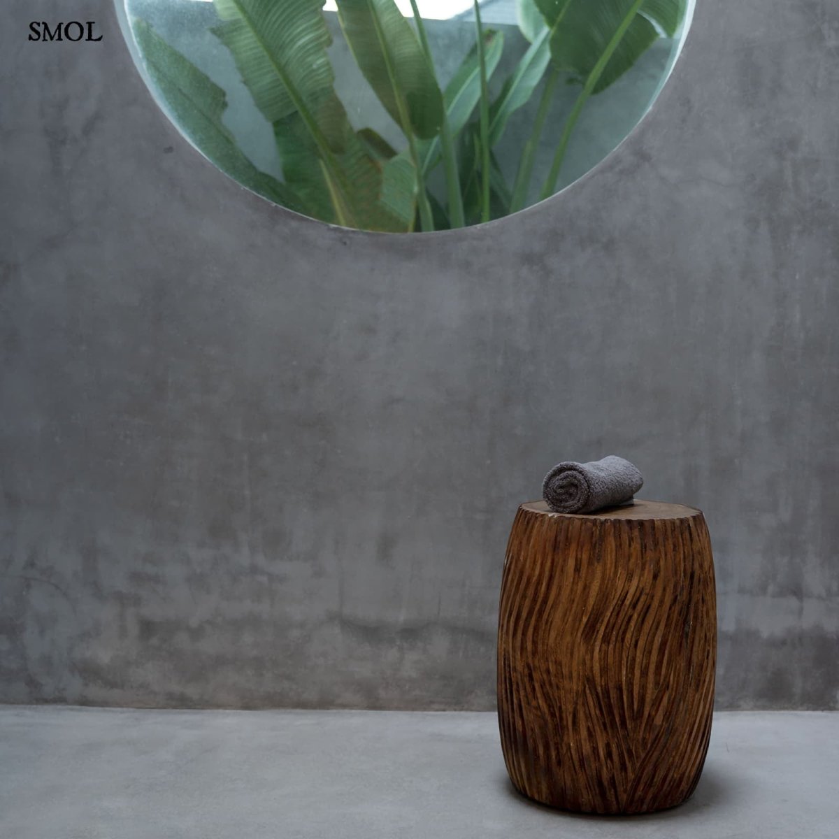 Kisasztal és ülőke - természetes fa, 45 cm | CELEBES - SMOL