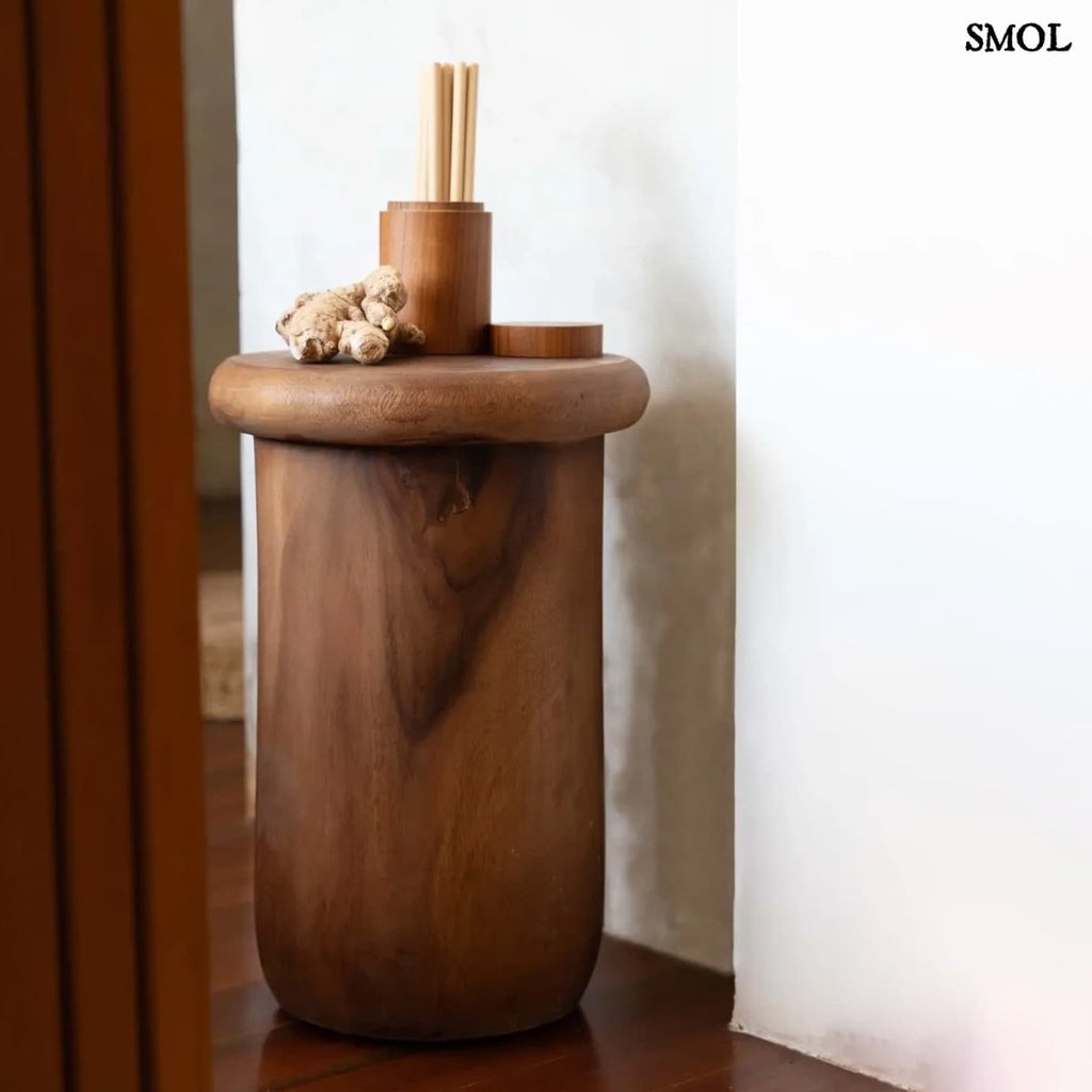 Kisasztal és ülőke - természetes, fa, 45 cm | KILLA - SMOL