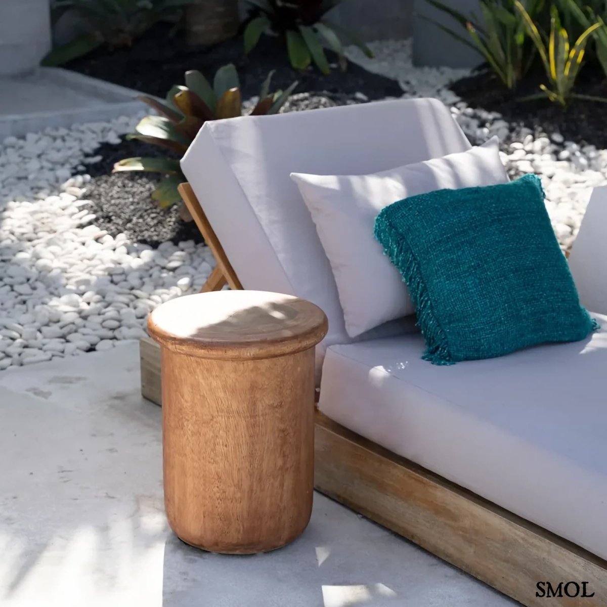 Kisasztal és ülőke - természetes, fa, 45 cm | KILLA - SMOL