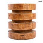 Natúr suar fa kisasztal, organikus fa erezettel - oldalról