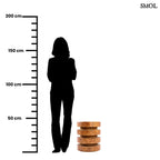 Natúr suar fa kisasztal, organikus fa erezettel - méretarányosan