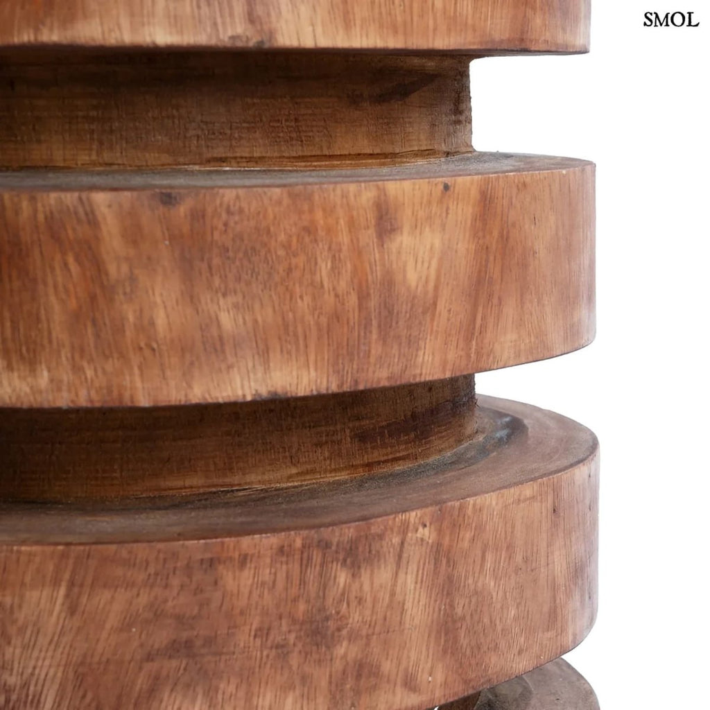 Natúr suar fa kisasztal, organikus fa erezettel - oldalról nagyítva