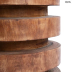 Natúr suar fa kisasztal, organikus fa erezettel - oldalról nagyítva