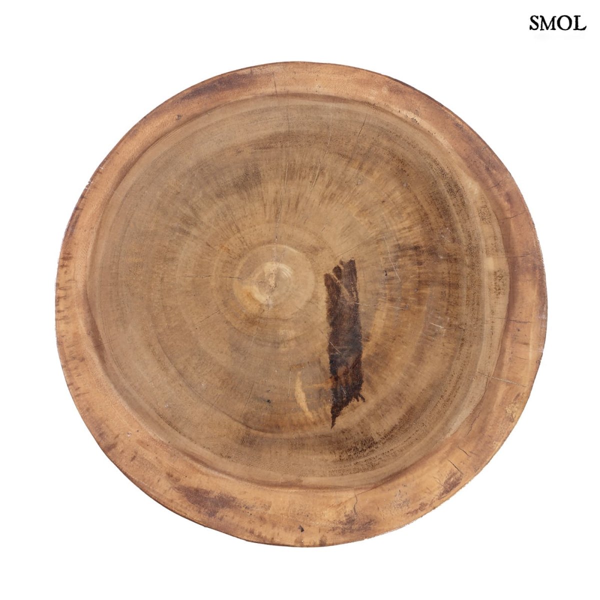 Natúr suar fa kisasztal, organikus fa erezettel - felülről nagyítva