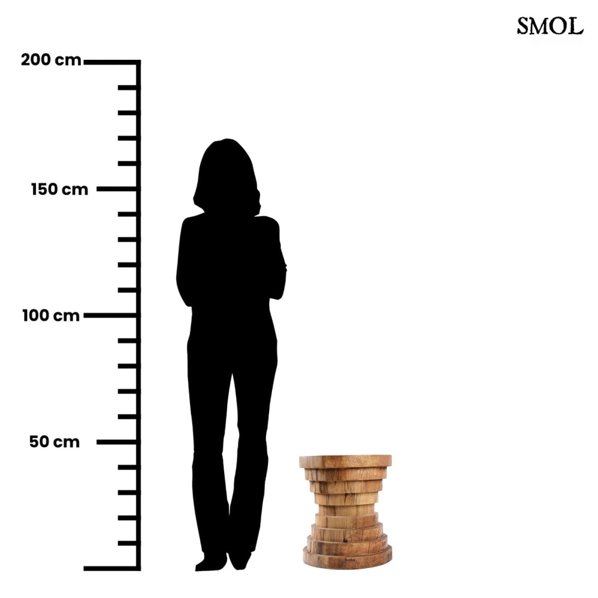 Kisasztal és ülőke - természetes, fa, 45 cm | MAZU - SMOL