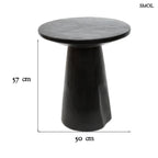 Kisasztal - fekete, fa, ⌀50 cm | CONIC - SMOL