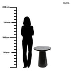 Kisasztal - fekete, fa, ⌀50 cm | CONIC - SMOL