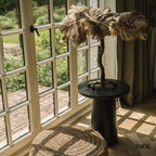 Kisasztal - fekete, fa, ⌀50 cm | CONIC - SMOL