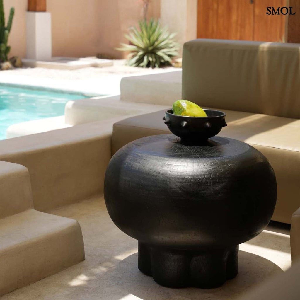 Kisasztal - fekete, fa, ⌀60 cm | TUTUP - SMOL