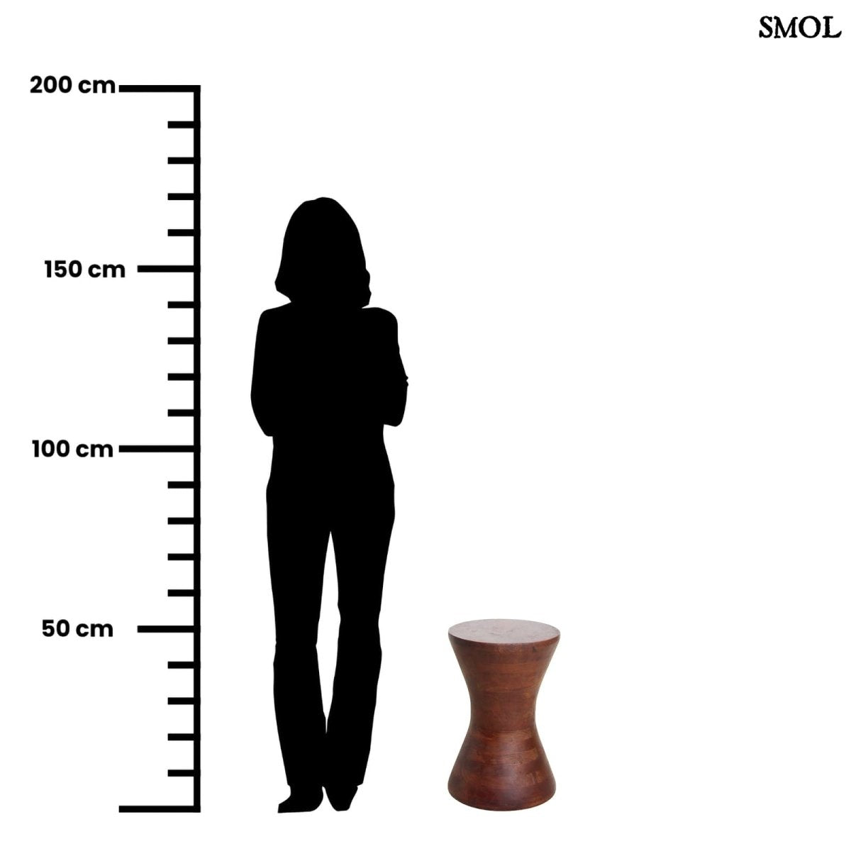 Kisasztal - mangófa, 45 cm | SAMOA - SMOL