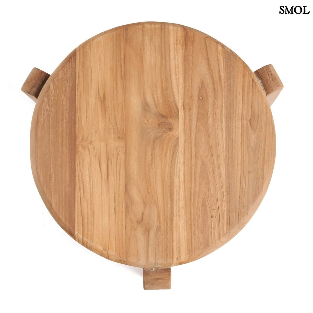 Kisasztal - teakfa, ⌀50 cm | WABISABIS - SMOL