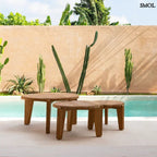 Kisasztal - teakfa, ⌀50 cm | WABISABIS - SMOL