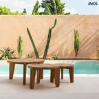 Kisasztal - teakfa, ⌀60 cm | WABISABIM - SMOL