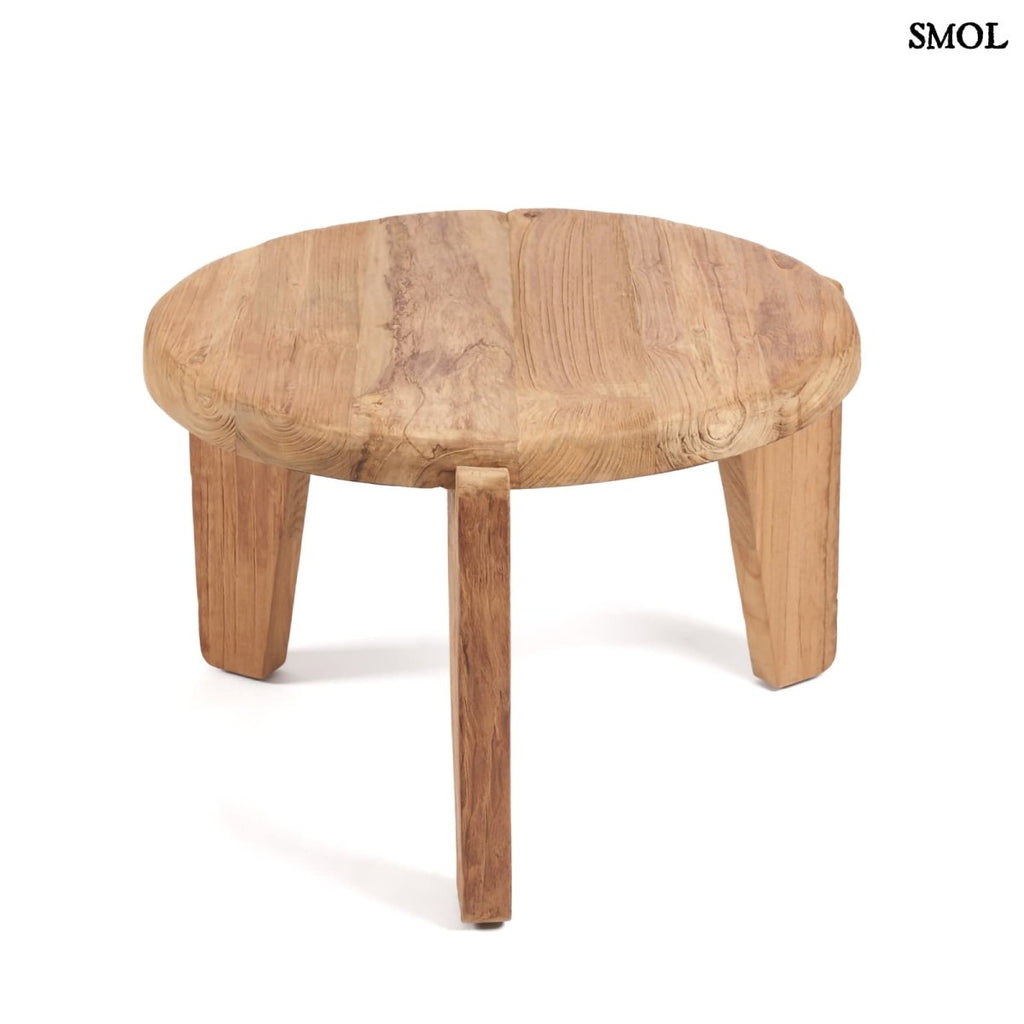 Kisasztal - teakfa, ⌀60 cm | WABISABIM - SMOL