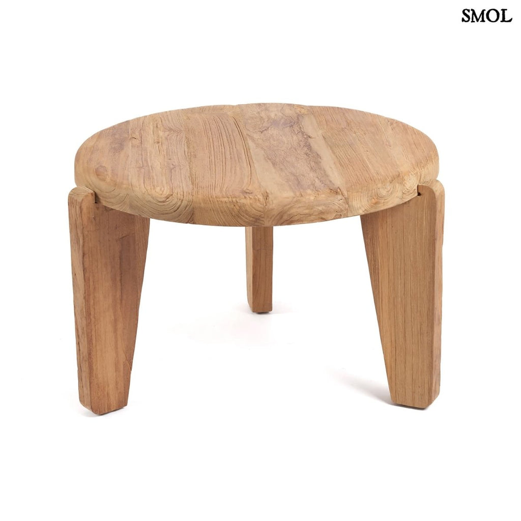 Kisasztal - teakfa, ⌀60 cm | WABISABIM - SMOL