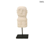 Stone statue on metal stand - natural sandstone | SUMBA MAN