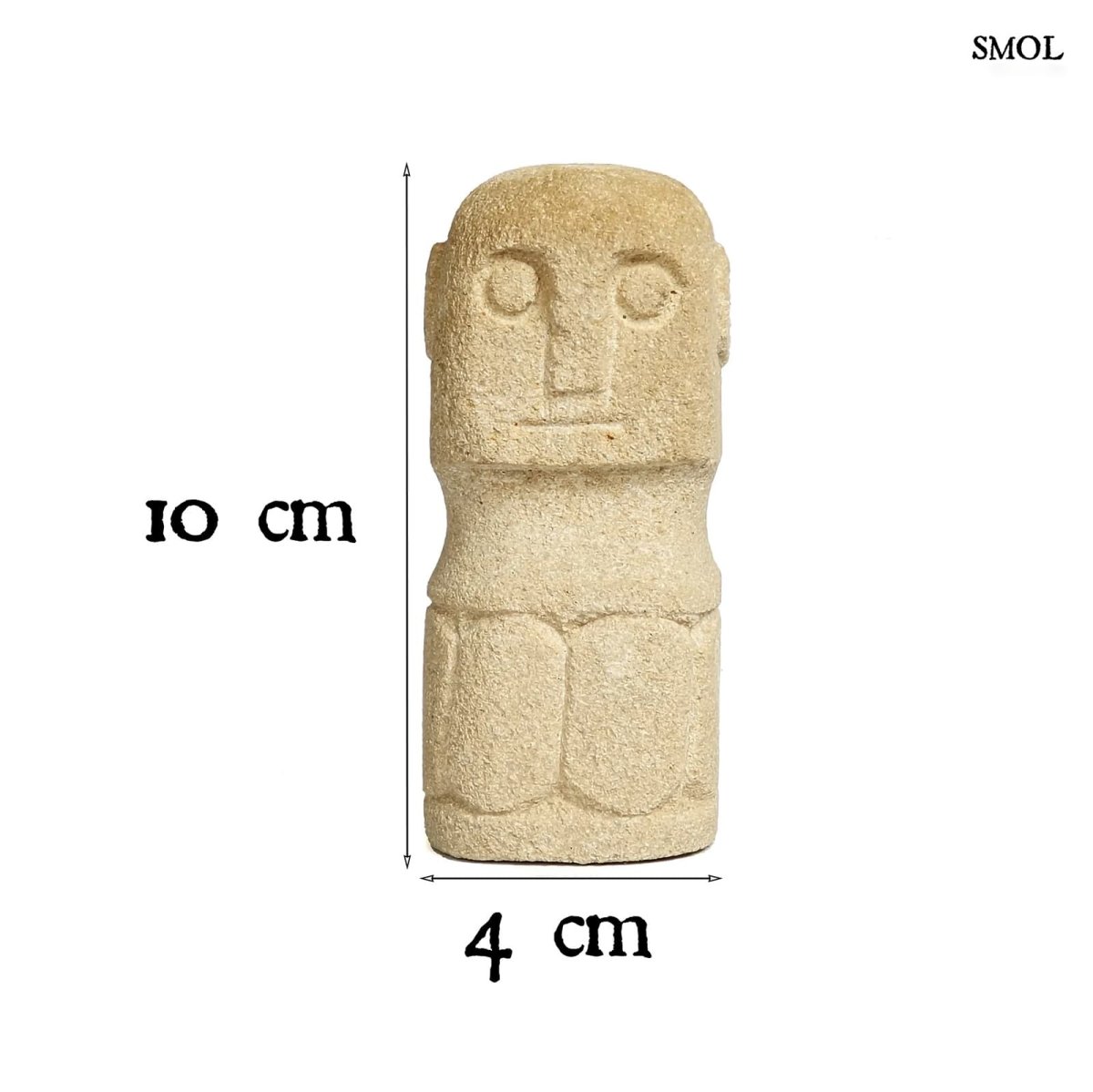 Kőszobor - natúr, 10 cm | SUGI - smol.hu - méretekkel