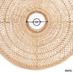 Lapos Gömb Alakú Rattan Lámpaernyő, 40 cm | WHOLLY - SMOL