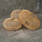 Lapos Gömb Alakú Rattan Lámpaernyő, 40 cm | WHOLLY - SMOL