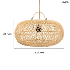 Lapos Gömb Alakú Rattan Lámpaernyő, 40 cm | WHOLLY - SMOL