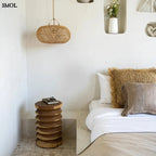 Lapos Gömb Alakú Rattan Lámpaernyő, 40 cm | WHOLLY - SMOL