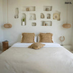 Lapos Gömb Alakú Rattan Lámpaernyő, 40 cm | WHOLLY - SMOL