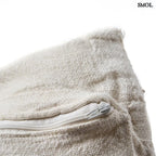 Len díszpárnahuzat – 50x50, fehér - natúr | LINEN THREADS - SMOL