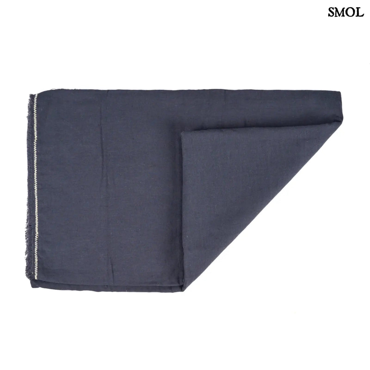 Lenvászon asztalterítő – fekete/natúr, 150x300 | TUSCANY | SMOL - hajtogatva