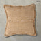 Dekorativer Kissenbezug aus Leinen – Naturbraun, 50x50 | SAHARA FRINGE