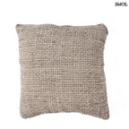 Lenvászon díszpárnahuzat – natúr-fekete | LINEN GRAIN | SMOL - fehér háttérrel