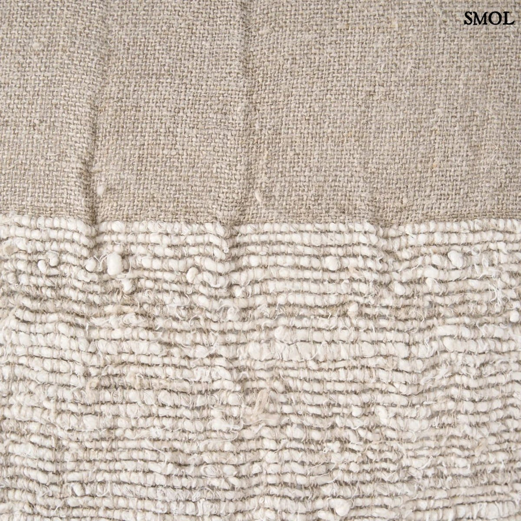 Lenvászon díszpárnahuzat – natúr, kézzel szőtt | LINEN EDIT - SMOL