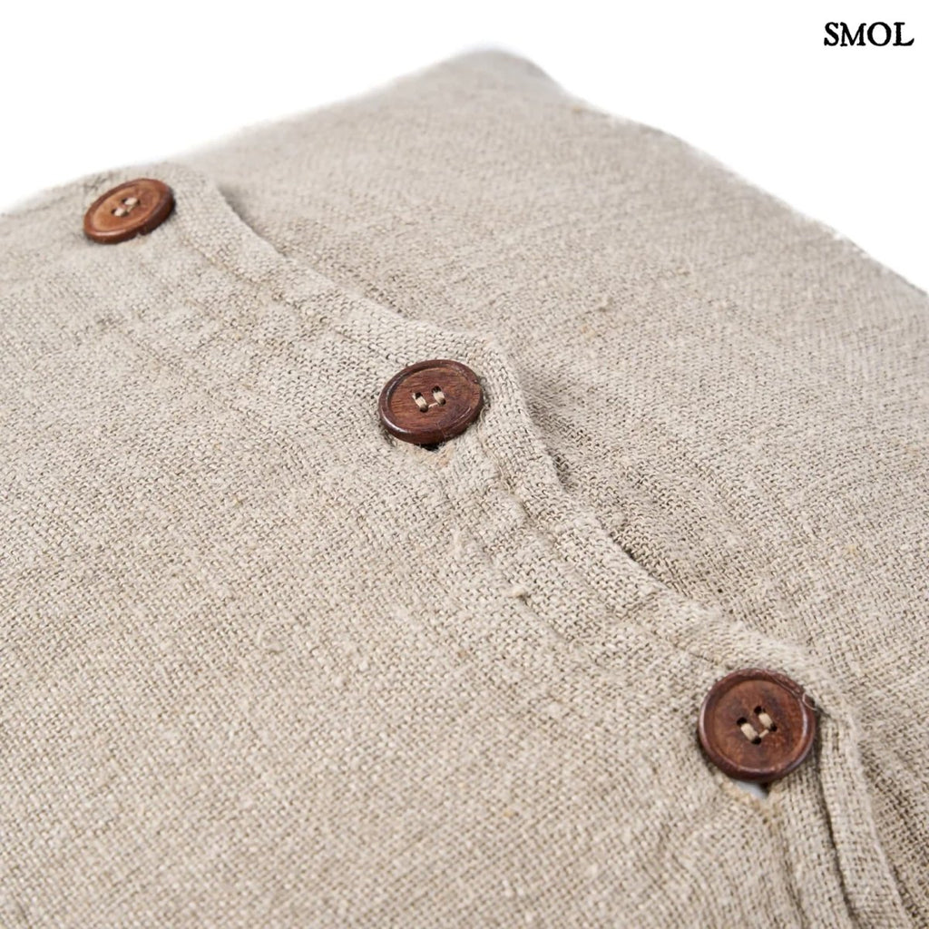 Lenvászon díszpárnahuzat – natúr, kézzel szőtt | LINEN EDIT - SMOL