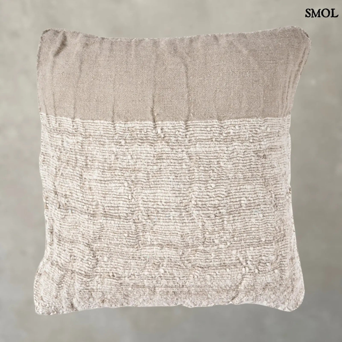 Lenvászon díszpárnahuzat – natúr, kézzel szőtt | LINEN EDIT - SMOL