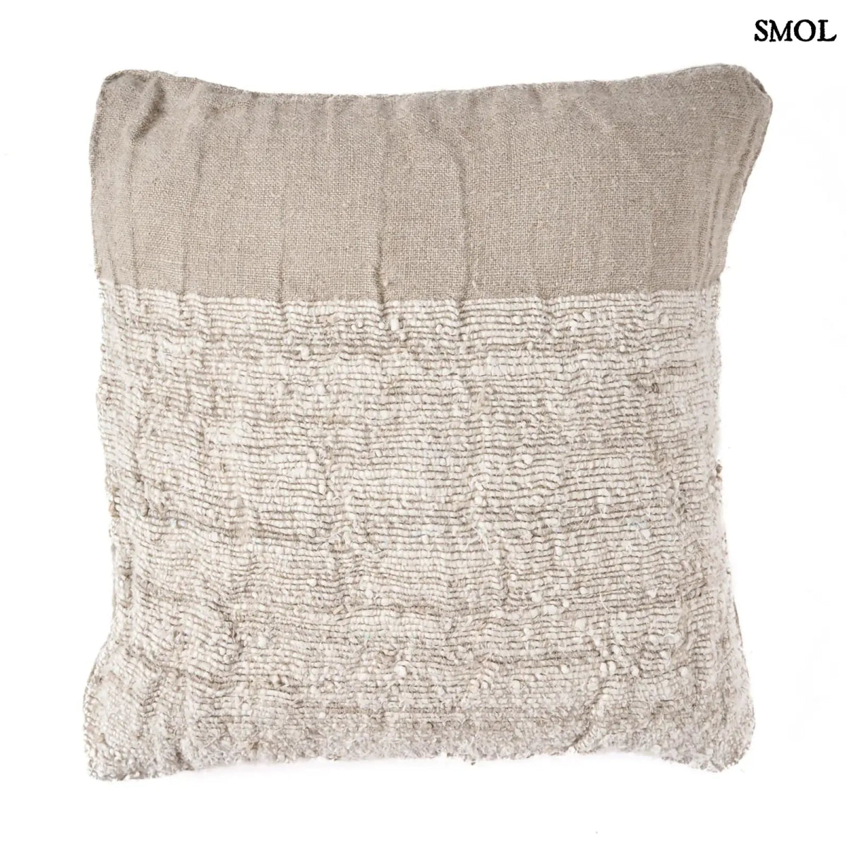 Lenvászon díszpárnahuzat – natúr, kézzel szőtt | LINEN EDIT - SMOL