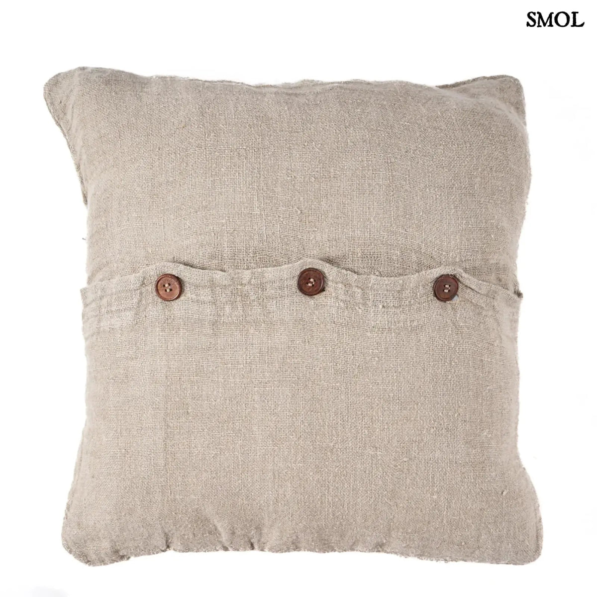 Lenvászon díszpárnahuzat – natúr, kézzel szőtt | LINEN EDIT - SMOL