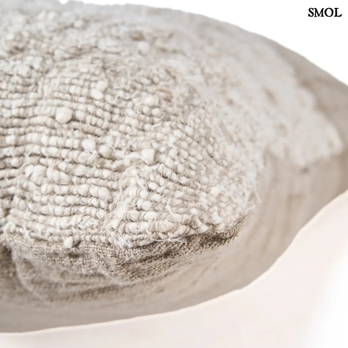 Lenvászon díszpárnahuzat – natúr, kézzel szőtt | LINEN EDIT - SMOL