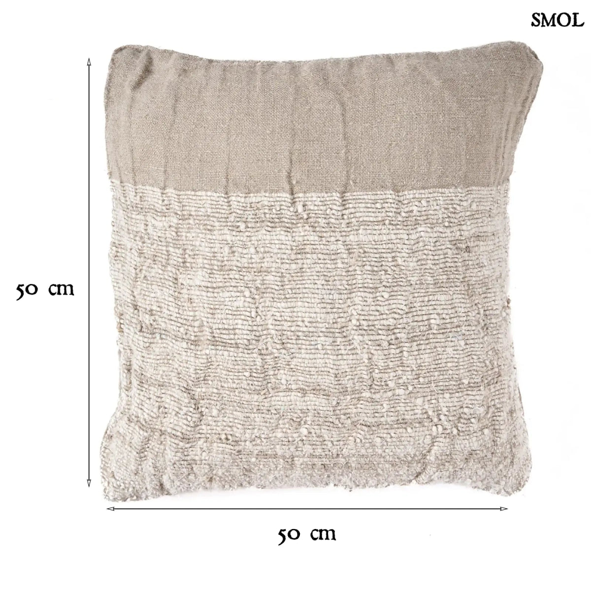 Lenvászon díszpárnahuzat – natúr, kézzel szőtt | LINEN EDIT - SMOL
