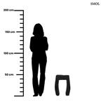 Montano fekete suar fa lerakóasztal és ülőke kézzel faragott rusztikus felülettel, méretarányosan