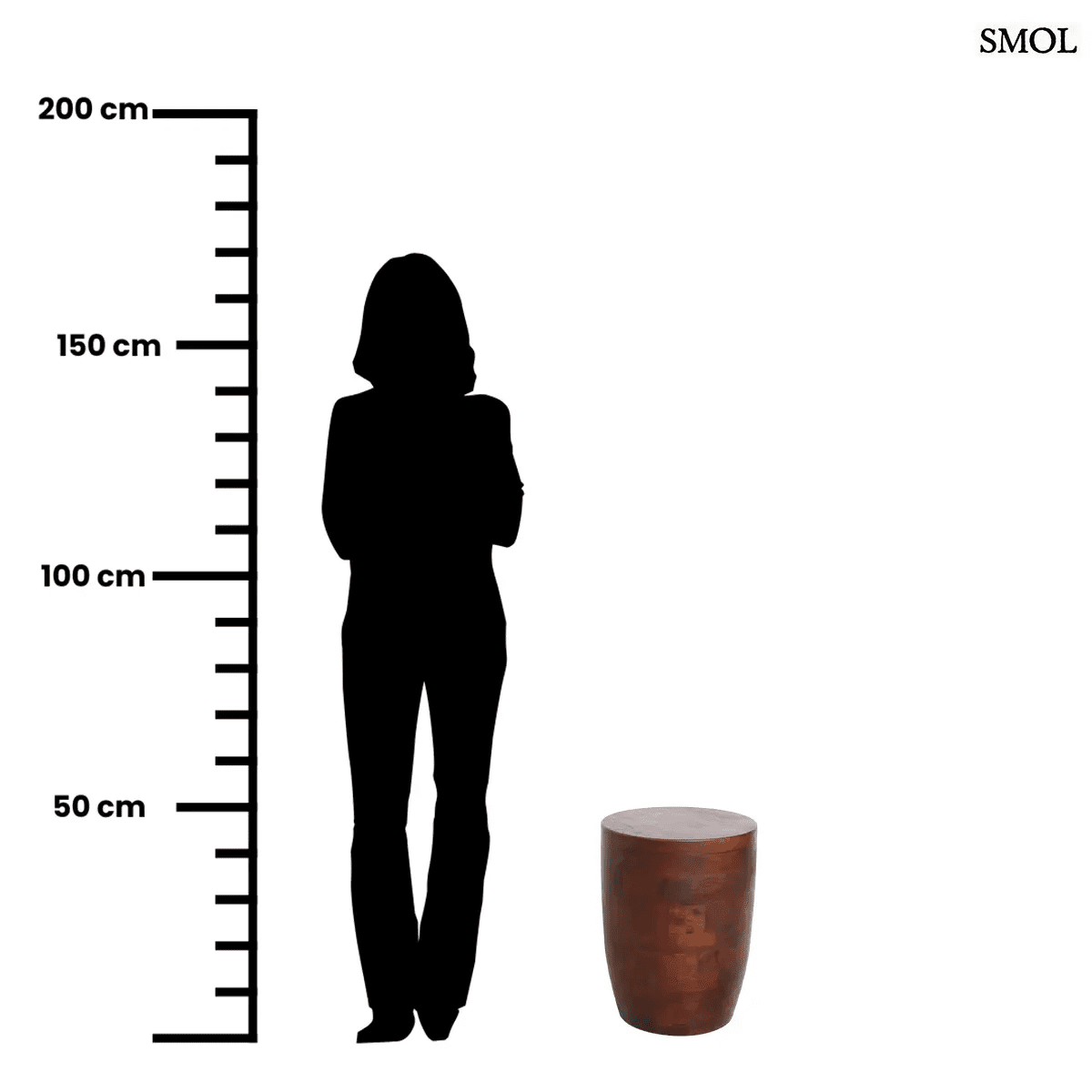 Tömör mangófa lerakóasztal és modern ülőke kézműves kidolgozással, sötétbarna tónusban, méretarányosan