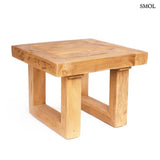 Lerakóasztal tömör teakfából – Rusztikus, natúr | TEAK