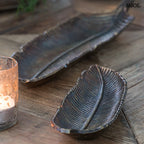 Levél Formájú Dísztál | CORA - smol.hu - két méretben, mécsessel