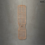 XXL méretű, kézzel font banánlevél függőlámpaernyő natúr barna színben, szürke hűáttérrel