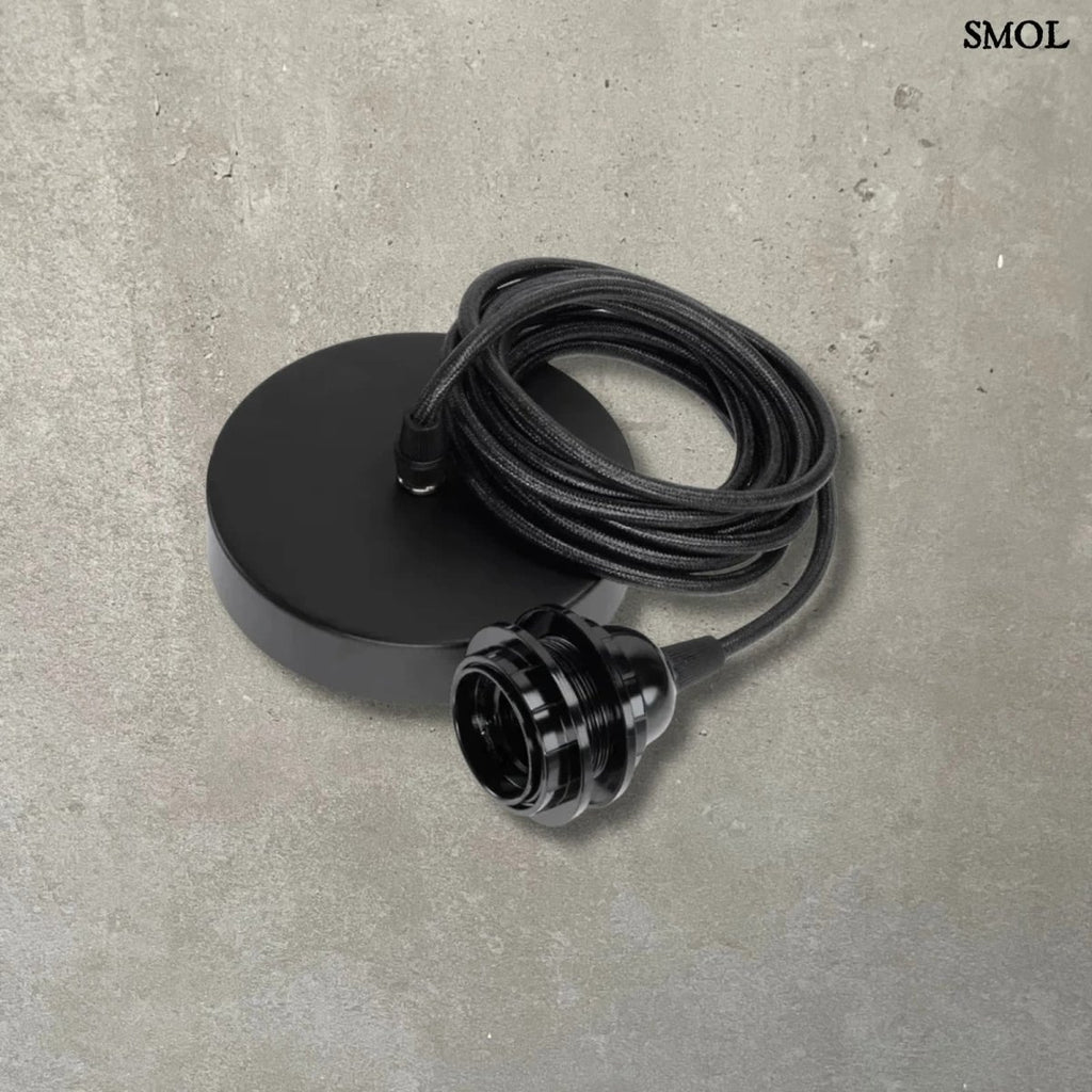 Mennyezeti lámpakábel – fekete, 1 foglalat | FITTING - SMOL