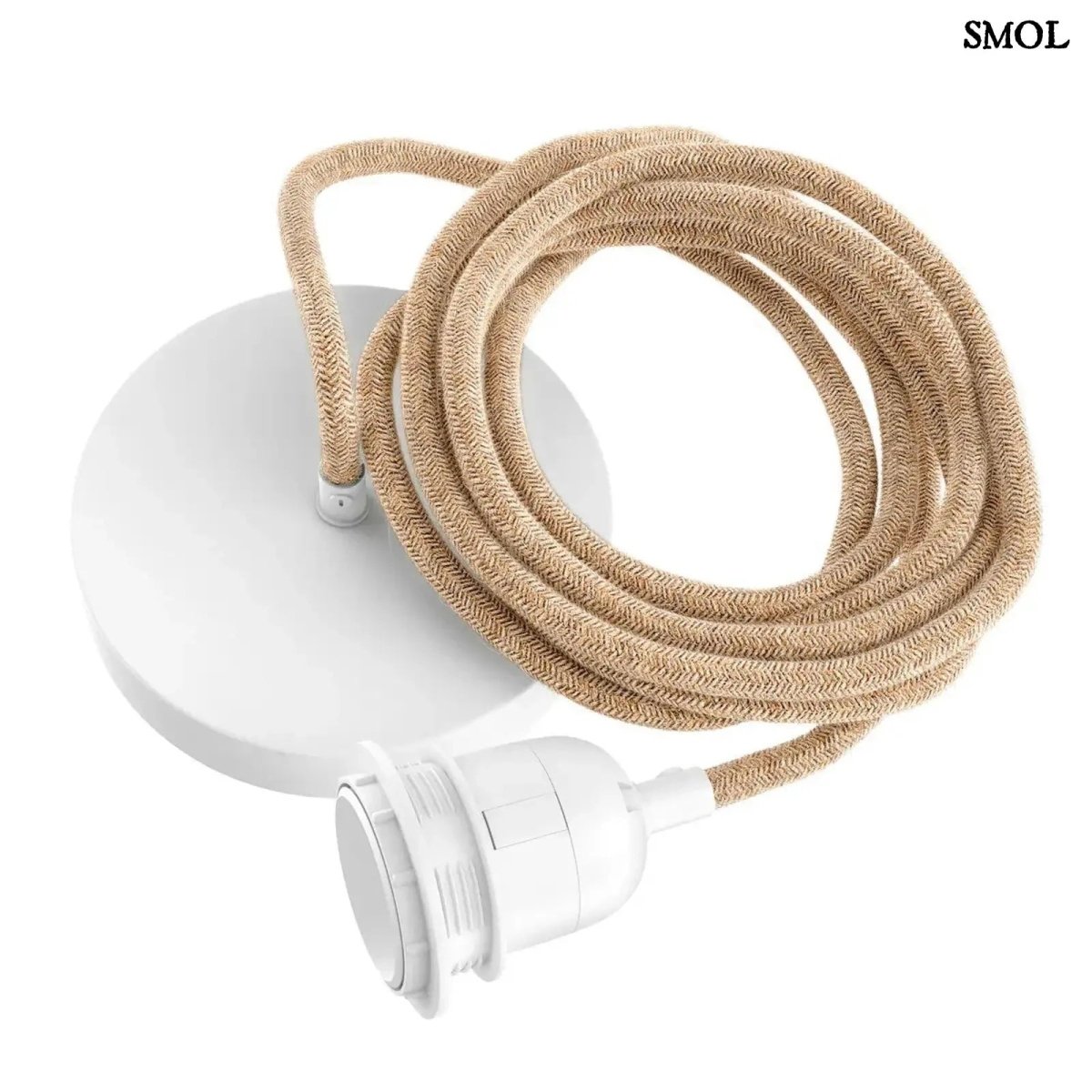 Mennyezeti lámpakábel – natúr - fehér, 1 foglalat | FITTING - SMOL