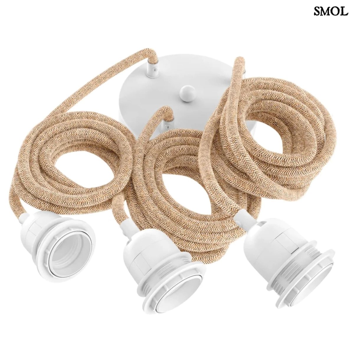 Mennyezeti lámpakábel – natúr - fehér, 3 foglalat | FITTING - SMOL