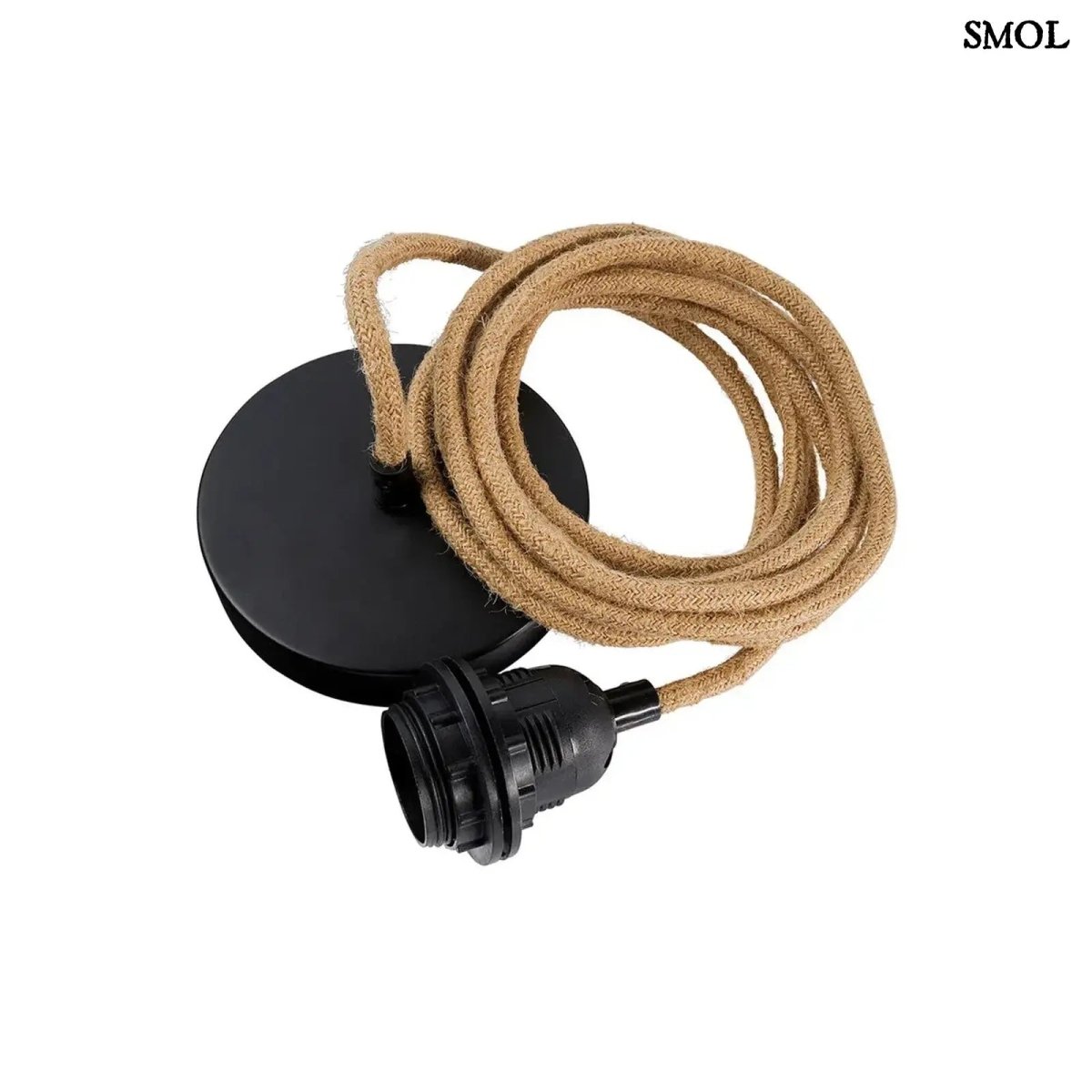 Mennyezeti lámpakábel – natúr - fekete, 1 foglalat | FITTING - SMOL