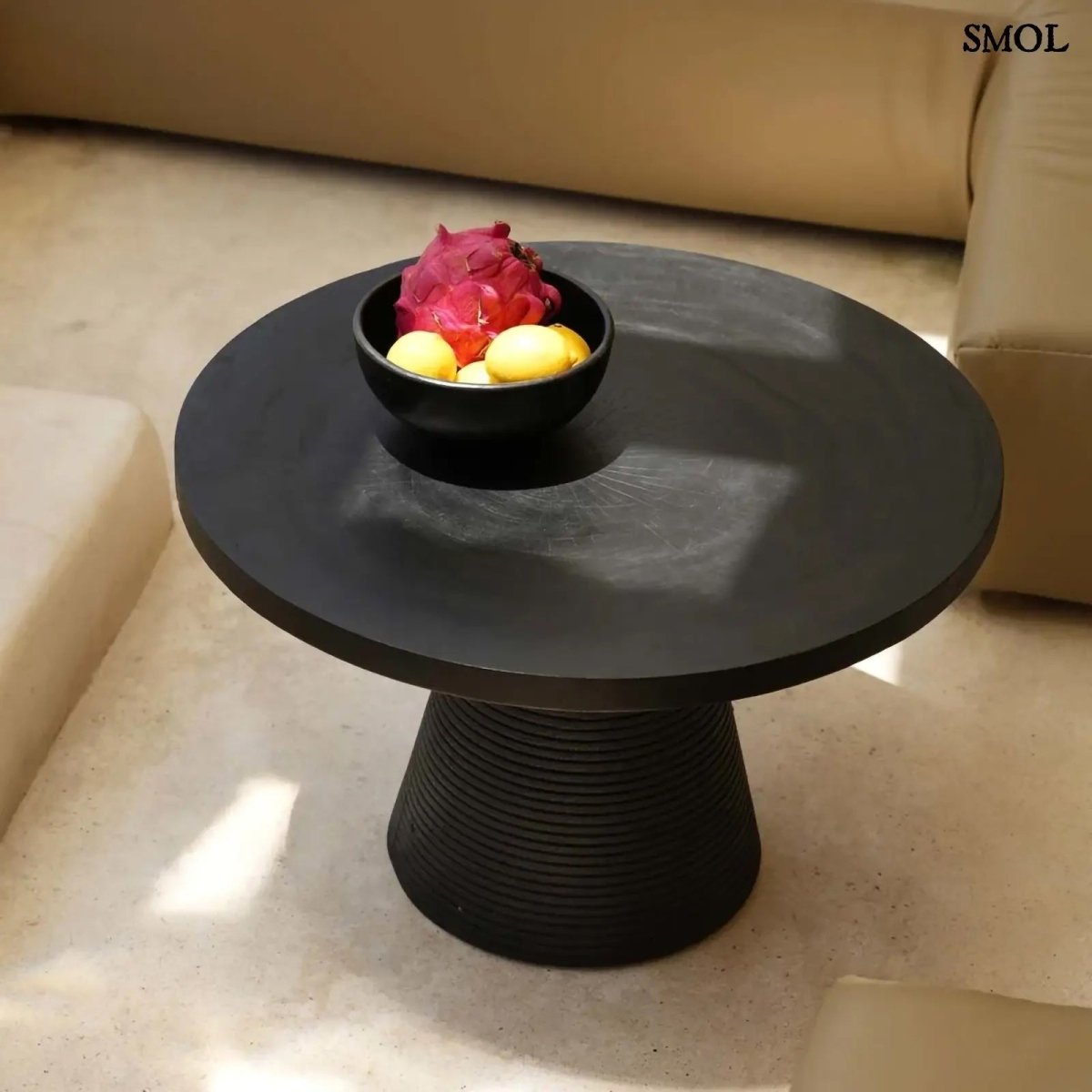 Modern, fa dohányzóasztal - fekete | MATATA - SMOL