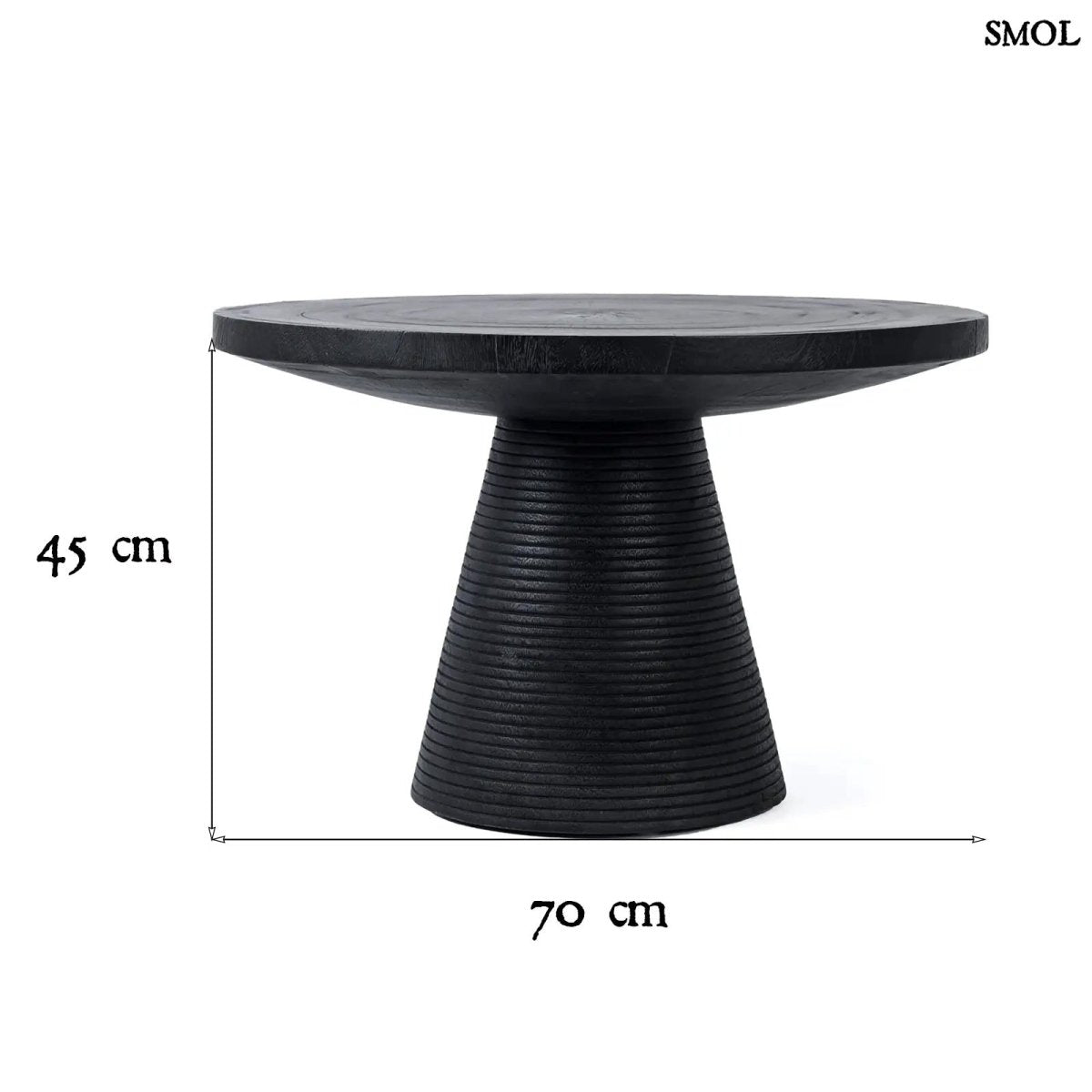 Modern, fa dohányzóasztal - fekete | MATATA - SMOL