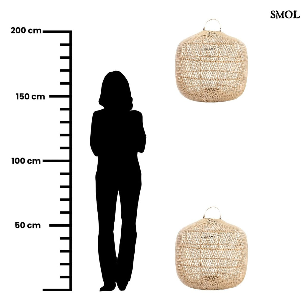 Nagy Rattan Lámpaernyő, 58 cm | BATU BOLONG - SMOL